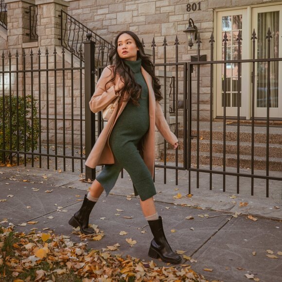 Light brown camel colour double breasted fall jacket - Picture 11 of 12